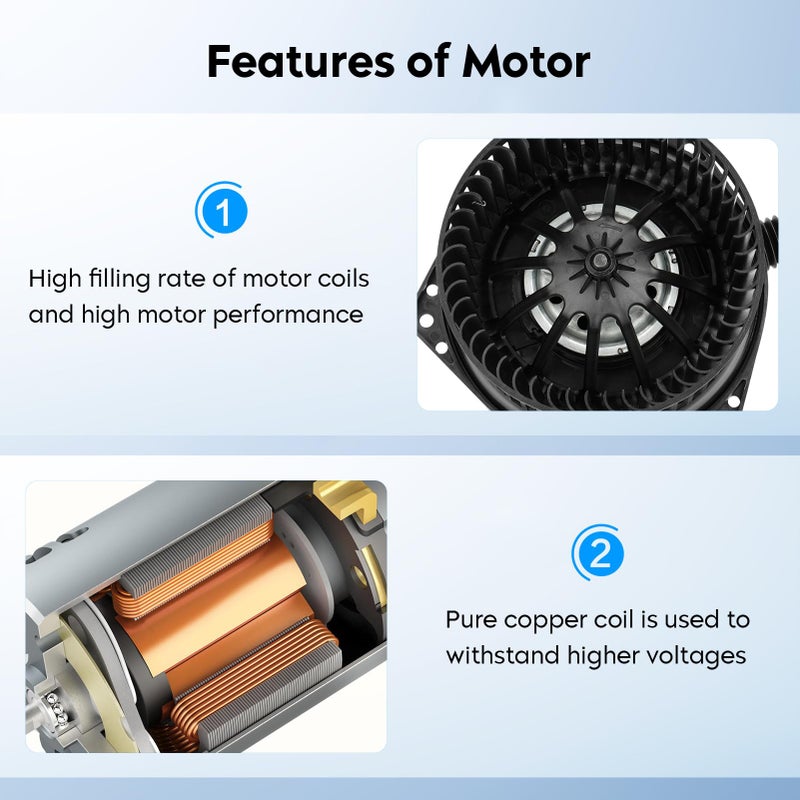 AEagle HVAC Heater Blower Motor with Fan for Nissan Frontier Sentra Xterra 2000-2004, Subaru Forester Impreza 1996-2002 Replaces for 700046 72240FA020 - Image 4